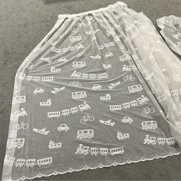 Baby / Kids, children Room Window Curtain, Lace, transportation , train, truck - Picture 4 of 4